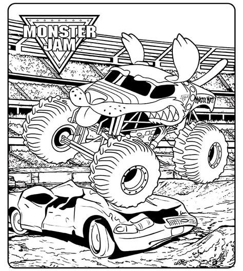 monster jam coloring pages printables home design ideas