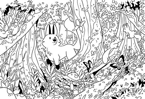 whimsical coloring pages  katie longua rose city comic