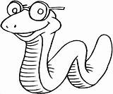Snake Coloring Pages Cartoon Getcolorings sketch template