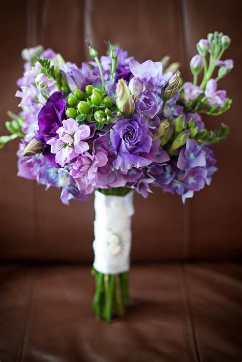 purple bridal bouquet