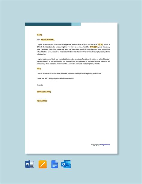 sample patient termination letter due   compliance  pages