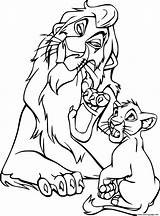 Simba Coloring Scar Pages Printable Print Book sketch template