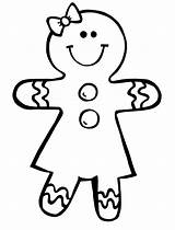 Coloring Gingerbread Boy Pages Girl Man Popular sketch template