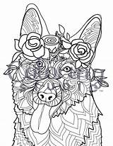 Coloring Pages Labradoodle Adult Printable German Shepherd Adults Lab Color Posh Chocolate Mandala Colouring Dog Flower Dogs Getcolorings Book Doodle sketch template