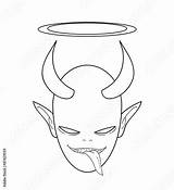 Devil sketch template