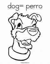 Coloring Perro Dog Pages Noodle Built California Usa Twistynoodle sketch template