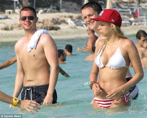 sacha parkinson in sexy striped bikini as she holidays in cyprus