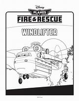 Planes Pages Rescue Fire Coloring Disney Windlifter Colouring Sheets Color Plane Books Print Choose Board sketch template