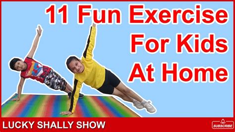 fun exercises  kids  home kids exercise class youtube