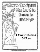 July Bible Fourth Printables Sunday School Kids Christ Verse Lessons Crafts Coloring Christian Freedom Patriotic Scripture Liberty 4th Pages Christianpreschoolprintables sketch template