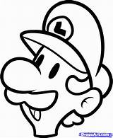 Luigi Mario Drawing Draw Easy Super Step Characters Coloring Game Cartoon Pop Drawings Do Character Kids Pages Vector Games Thing sketch template