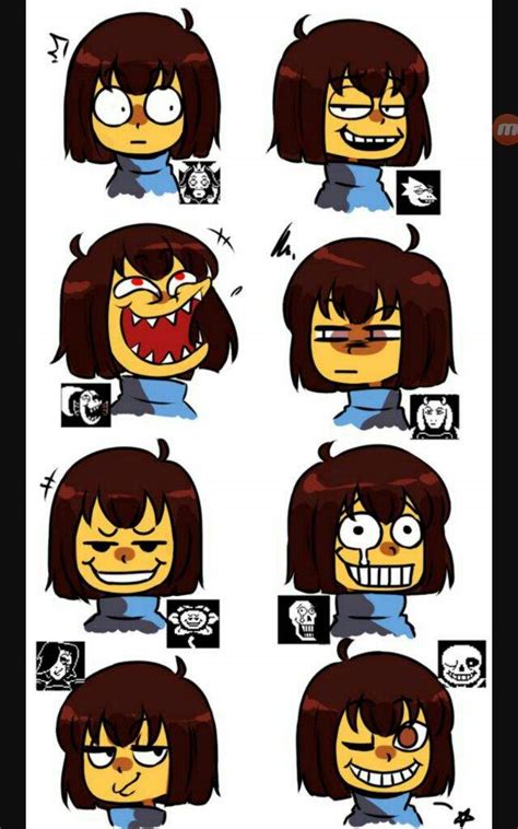 Frisk Expressions Undertale Amino