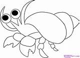 Crab Hermit Coloring Kids Pages Draw Drawing Crabs Step Sheet Cute Cartoon Drawings Printable Clipart Crustacean Sea Library Paintingvalley Clip sketch template
