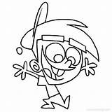 Fairly Oddparents Timmy Trixie Xcolorings Cosmo Jimmy sketch template
