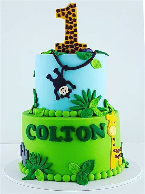 jungle theme st birthday cake fabulous cakes