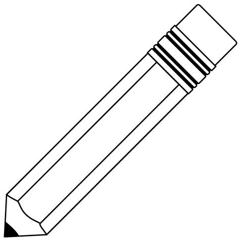 pencil clipart black  white horizontal clipart  clipart
