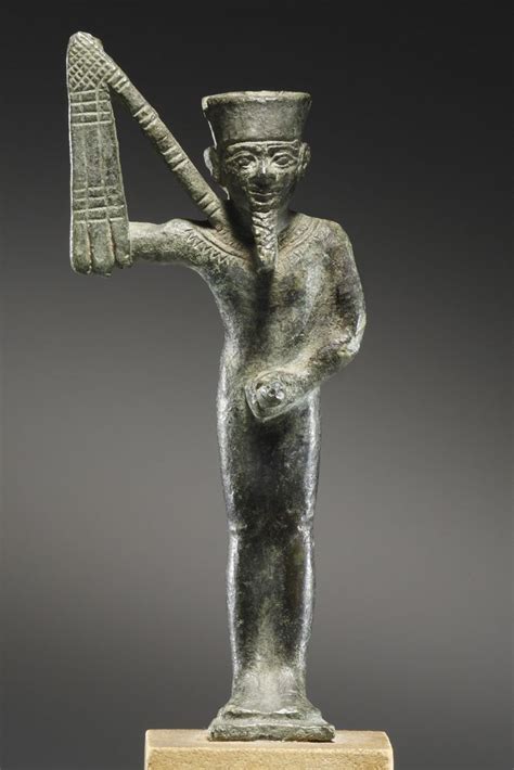 A Statuette Of The Fecundity God Min Egypt Late Period