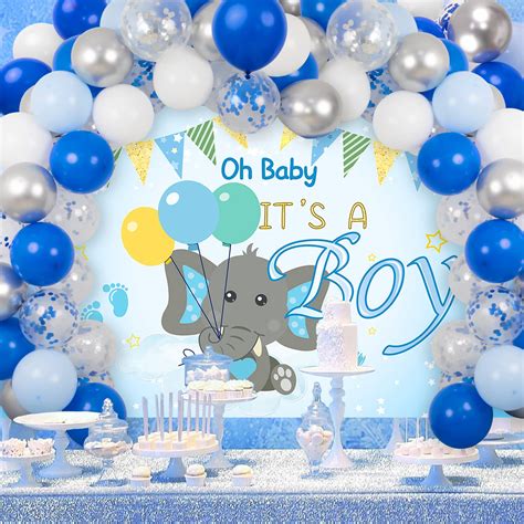 buy baby shower decorations  boy blue white baby shower balloon