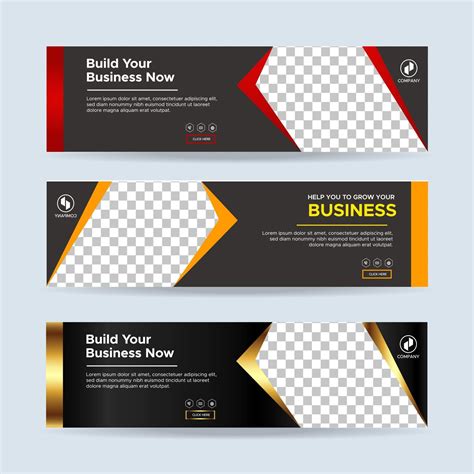 vector abstract design banner web template collection  horizontal business ad banner vector