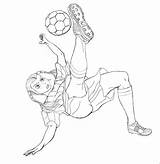 Coloring Pages Soccer Girl Playing Girls Sheets Kids Drawing Freecoloringpages sketch template
