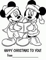 Christmas Coloring Disney Pages Printable Cards Sheets Kids Color Print Themed Colouring Card Children Printables Size Para Colorear Navidad Mouse sketch template