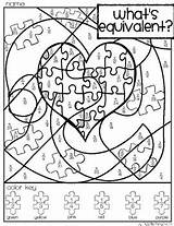 Autism Coloring Awareness Fractions Pages Simplify Prep Getdrawings sketch template