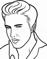 Elvis Presley Dragoart Tekenen Tekening Zeichnungen Getdrawings Sketch Tekeningen sketch template