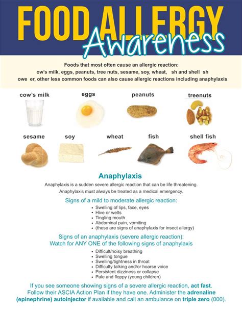 printable food allergy poster  printable templates