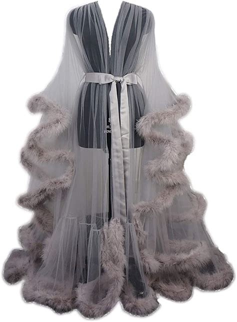 old hollywood feather robe sexy boudoir robe feather bridal