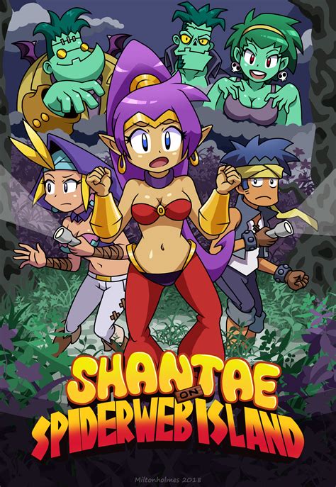 Shantae On Spiderweb Island Film Poster Fan Art Drawn By