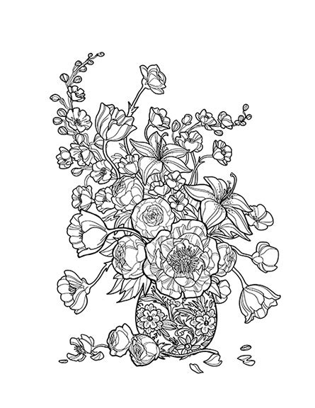 flower  swear word coloring books