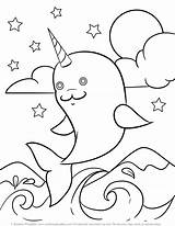 Narwhal Narwhals sketch template