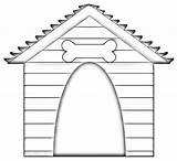 Perro Colorear Doghouse Hondenhok Tekening Caseta Woof Edificios Kayeswain Zoeken Kleurplaten sketch template