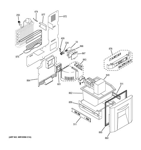 assembly view  freezer controls components zibihaii