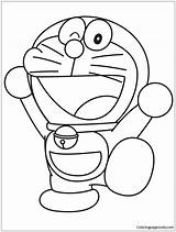Doraemon Colouring Cheerful sketch template