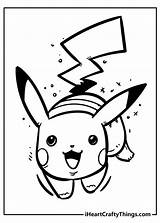 Pikachu Iheartcraftythings Pickachu Powerful Thunderbolt Attack sketch template