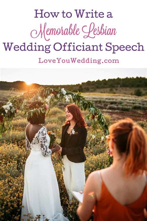 How To Write A Memorable Lesbian Wedding Officiant Speech