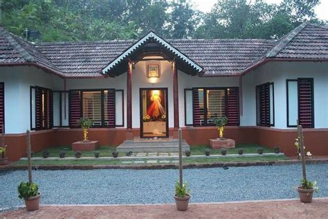 front view village house design house architecture styles kerala traditional house