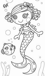Mermaid Lalaloopsy Tail Desenhoseriscos sketch template