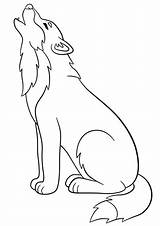 Wolf Pages Sitting Coloring Drawing Cute Drawings Template Paintingvalley sketch template