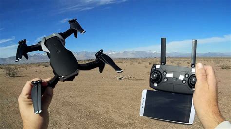 eachine es folding gps camera drone flight test review youtube