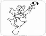 Donald Duck Coloring Disneyclips Pages Cheering sketch template
