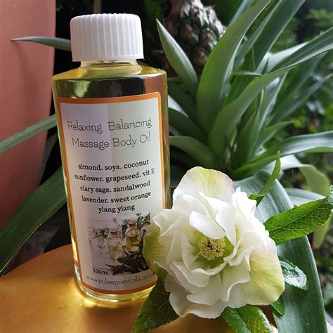 relaxing body massage oil vegan plant based moisturising