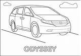 Honda Coloring Odyssey Pages Ae86 Cr Template Kids sketch template