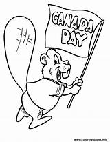 Canada Coloring Pages Flag Beaver Waving Canadian Happy Printable Banner National Mole Color Memorable Joyful Print Colouring Netart Flags Getcolorings sketch template