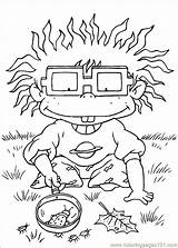 Rugrats Coloring Pages Chucky Printable Kids Book Cartoon Color Colour Drawing Books Sheets Pintar Para Colorear Colouring Drawings Dibujos Rug sketch template