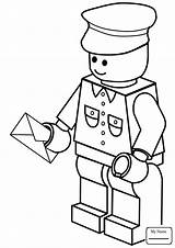 Lego Coloring Pages Man Postman Mailman Post Drawing Office Printable Color Getdrawings Online City Dolls Toys Team Hat Colorings Cowboy sketch template