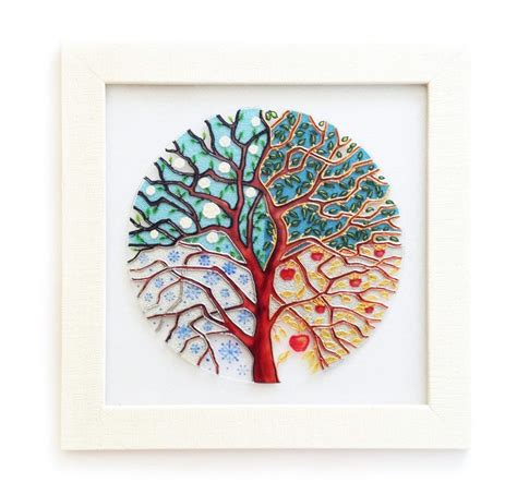 Tree Stained Glass Art Glass Painting Hand Painted Glass