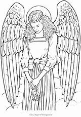 Angel Guardian Coloring Pages Getdrawings sketch template