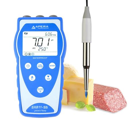 Sx811 Ss Portable Ph Meter Tester Kit For Food Meat And Dairy
